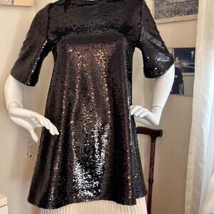 CO Sequin Short Sleeve Trapeze Top Size S